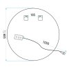 Mirror LED 70cm BAS 2x68,5x68,5cm