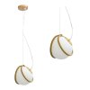 Pendant Lamp TOOLIGHT APP1088-1CP Gold White Ball 1-light point E27 14x14x16-106cm