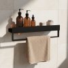 Bathroom Shelf Sf01 60Cm Black Matt