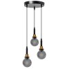 Pendant Lamp TOOLIGHT APP1125 Balls Metal - Glass Black - Gold E14 1-light point