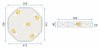 Ceiling Lamp Chandelier TOOLIGHT APP863-C Diamond Black Round 5-light points E27 50x8Cm