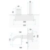 WALL MOUNTED BASIN FAUCET REA CLIF BRUSHED NICKEL