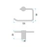 TOILET PAPER HOLDER REA 9711 PRISM BRUSH COPPER