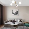 Ceiling Lamp Chandelier TOOLIGHT APP1248-4Cp Gold Metal Glass E27 4-light points