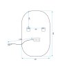 Bathroom LED Mirror REA P10408 80x60cm