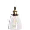 Pendant Lamp TOOLIGHT APP048-1CP GreenO D Black Transparent Metal Glass E27