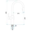 KITCHEN FAUCET REA FRESH HIGH BRUSH NICKEL