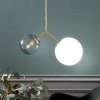 Pendant Lamp TOOLIGHT APP1013-2CP Ball Gold 2-light points E27 20x40x55cm