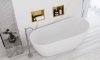 Built-in Stainless Steel Bathroom Shelf 30X30 Brushed Gold