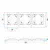 Toolight Triple Socket Frame Oste Jnh015-3f Grey