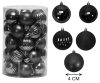 BOMBKI CHOINKOWE CZARNE 34 SZT SYSD1688-033