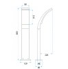 Toolight Standing Led Garden Lamp Jnh033-g Black