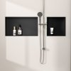 Built-in Stainless Steel Bathroom Shelf 30X30 Black Matt