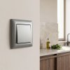 Toolight Single Switch With Frame Oste Jnh006-w Grey