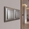 Toolight Double Socket Frame Oste Jnh014-2f Grey