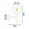 Wall lamp APP894-1W GOLD