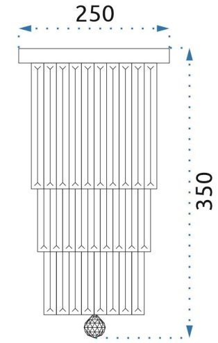 Ceiling Lamp Chandelier TOOLIGHT APP787-3C Cristal Round 3-light points G9 25x25x35Cm