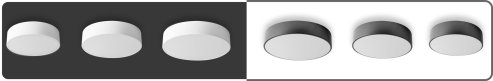 Ceiling Lamp Chandelier TOOLIGHT APP640-2C Round Black 30x8cm 3-light points E27