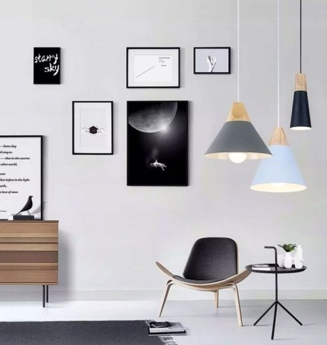 Pendant Lamp TOOLIGHT APP057-1CP SCANDI B Black/ 14,5x26 cm E27