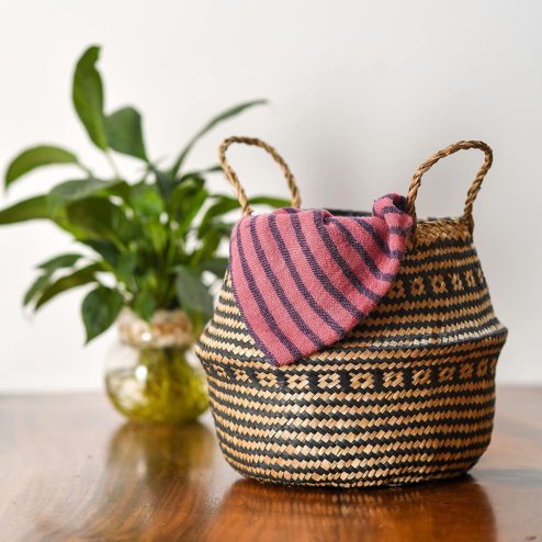 Natural boho-style basket 322177