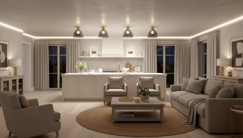 Ceiling Lamp Chandelier TOOLIGHT APP1302-1C Gold E27
