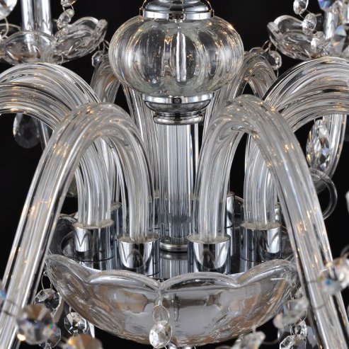 Chandelier Toolight 300750 Crystal Chrome 8-light points E14