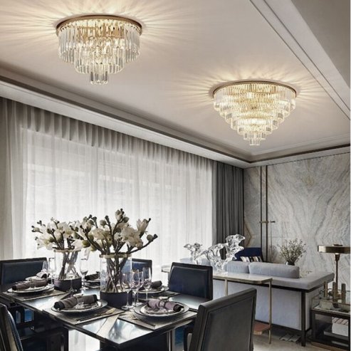Ceiling Lamp Chandelier TOOLIGHT APP780-7C Cristal Round 7-light points E14 40x40x23,5Cm