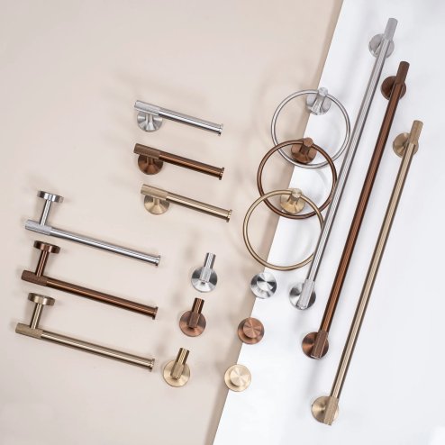 TOILET PAPER HOLDER REA 6611 MODERN BRUSH GOLD