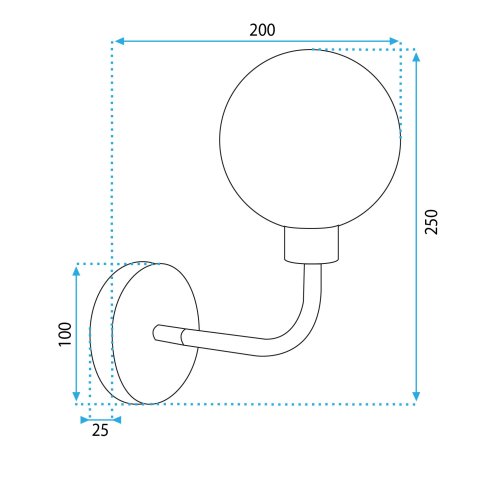 Wall lamp APP1301-1W Black Gold