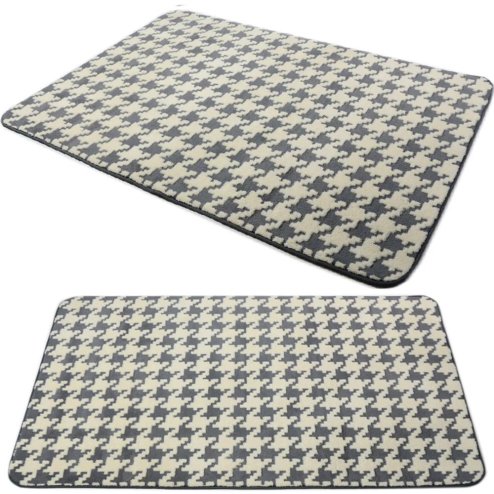 PLUSH CARPET CLOVER PEPITKA GREY 1.40*2.00