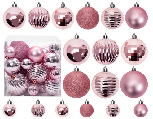 Christmas balls 311433 ROSE RED