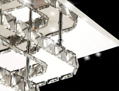 Ceiling LED Lamp Chandelier TOOLIGHT APP410-C Mirror Metal Cristal Square