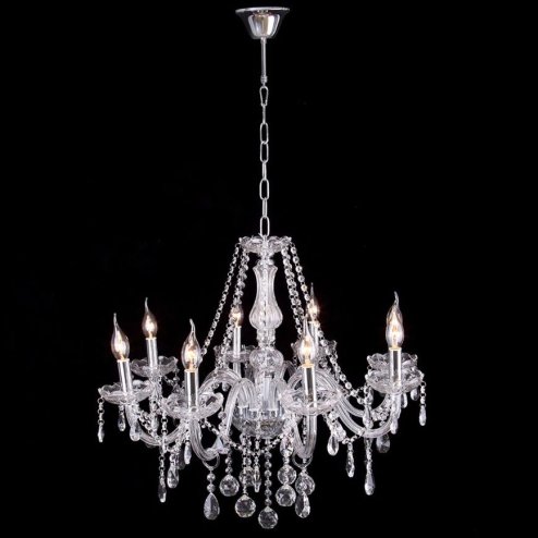 Chandelier Toolight 300750 Crystal Chrome 8-light points E14