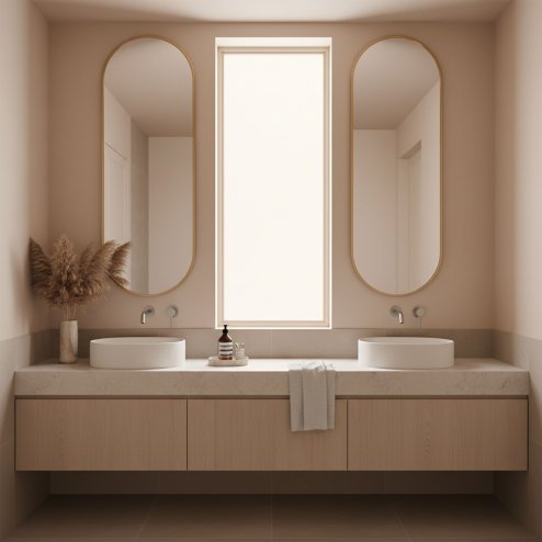 WALL MOUNTED BASIN FAUCET REA CLIF BRUSHED NICKEL
