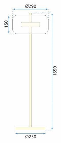 Floor Lamp LED APP749-1F Gold