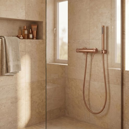 Shower Faucet Rea Venti Brush Copper