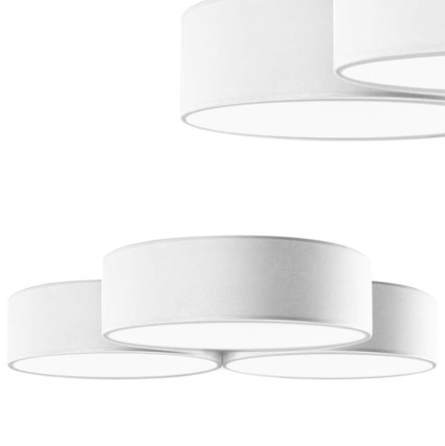 Ceiling Lamp Chandelier TOOLIGHT APP879-C Triangle White 40cm 6-light points E27 49x46x8Cm