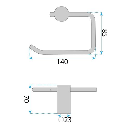 Toilet Paper Holder Rea A62309 Chrome