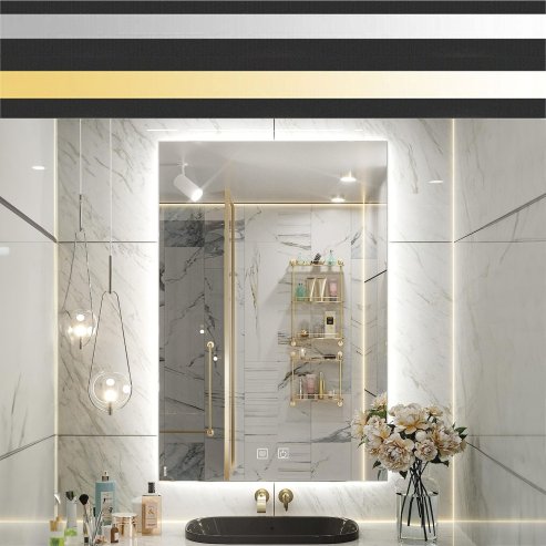 Bathroom LED Mirror REA SQR 50x100cm