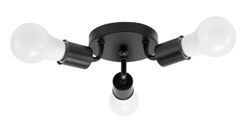 Ceiling Lamp Chandelier TOOLIGHT APP701-3C Triangle Metal Black 3-light points E27 20x20x8Cm