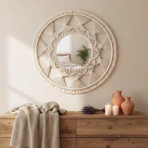 Boho Wall Mirror REA 322050 65cm