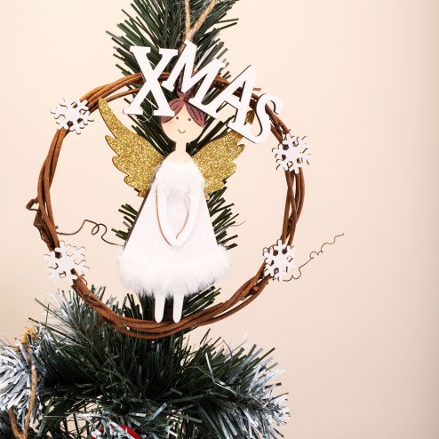 Round Christmas decoration 16 cm KL-21X15