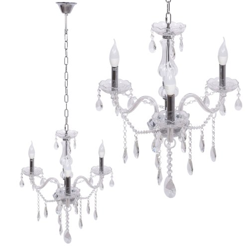 Chandelier Toolight 300752 Crystal Chrome 3-light points E14 60x60x58cm