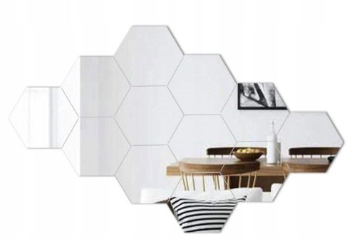 Set of 8 Hexagon mirrors