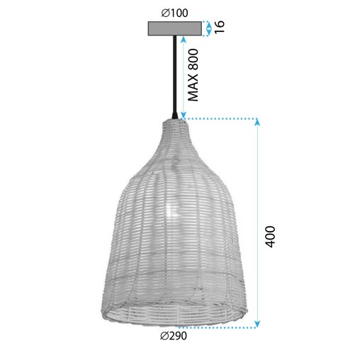 LAMP BOHO APP1646-1CP BEIGE