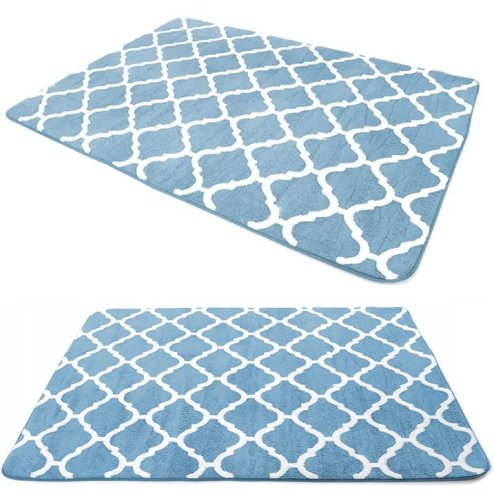 PLUSH CARPET CLOVER BLUE 1.40*2.00