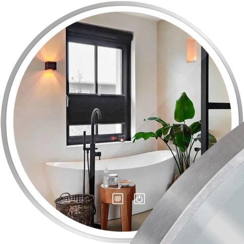Mirror LED 60cm MMJ BRUSH SILVER