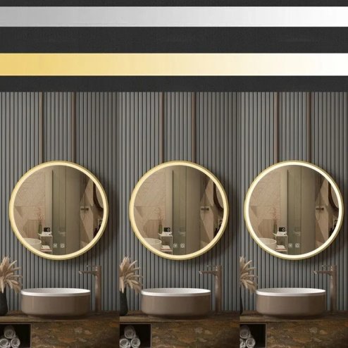 Bathroom LED Mirror REA MMJ 70cm Brushed Rose Gold