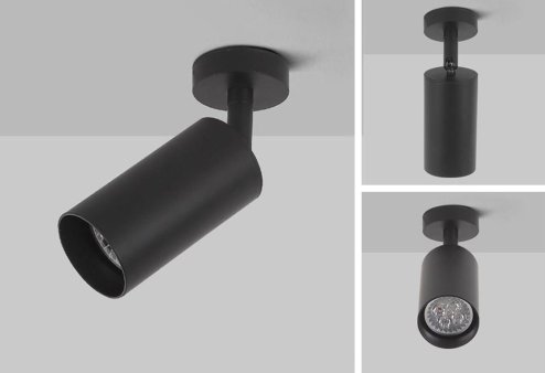 Ceiling Lamp Chandelier TOOLIGHT APP1244-1C Black GU10
