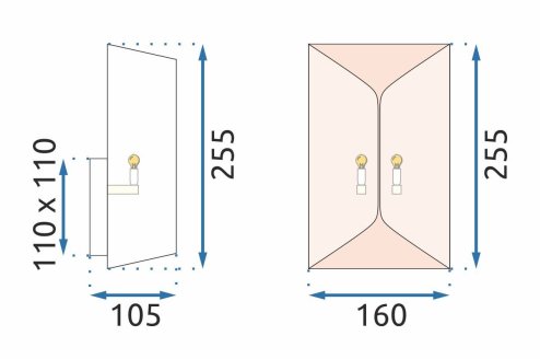 Wall Light Toolight APP1055-1W G9 black / gold